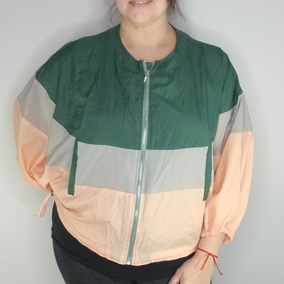 Anthropologie Jackets & Blazers - Elevenses Anthropologie colorblocked windbreaker